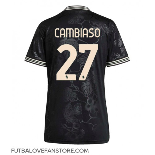 Juventus Andrea Cambiaso #27 Tretí Ženy futbalový dres 2025-26 Krátky Rukáv Juventus Andrea Cambiaso #27 Tretí Ženy futbalový dres 2025-26 Krátky Rukáv